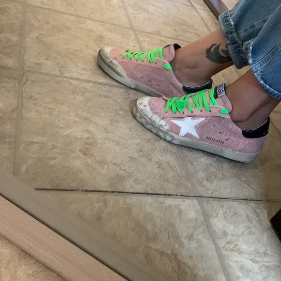 Golden Goose Super Star Penstar Pink Sneakers Size 40 - Picture 5 of 17